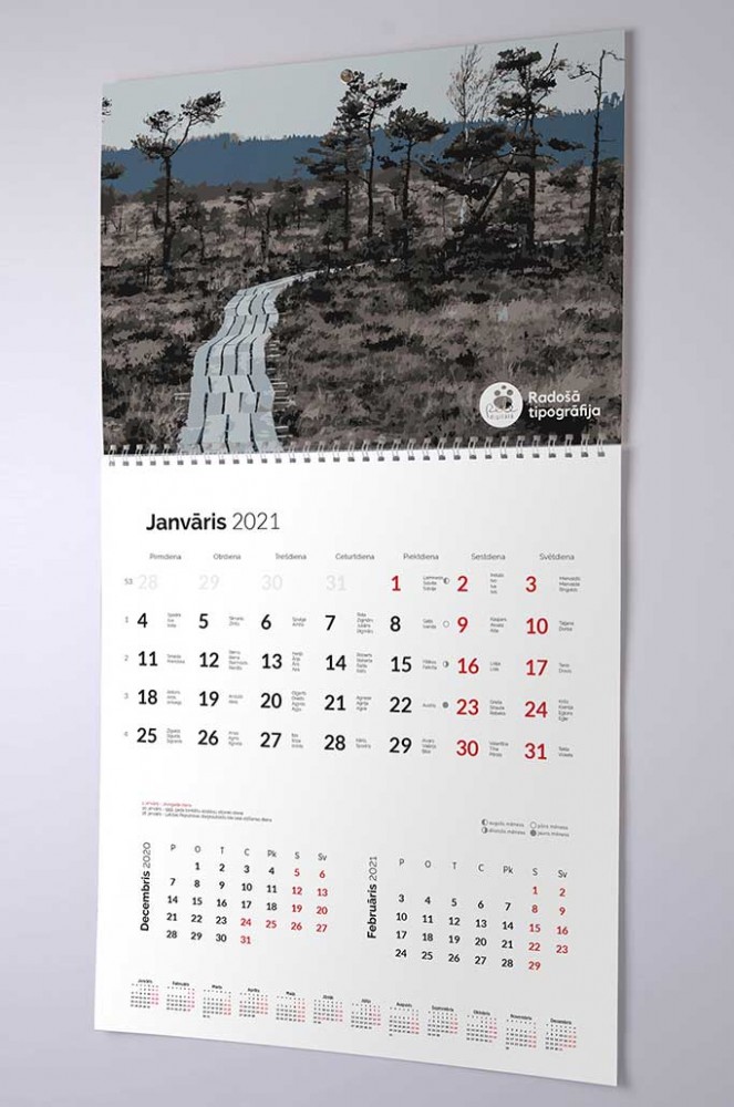изготовление настенных календарей