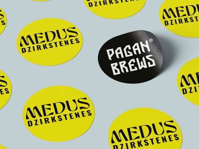 Medus dzirkstenes un Pagan Brews logo izstrāde