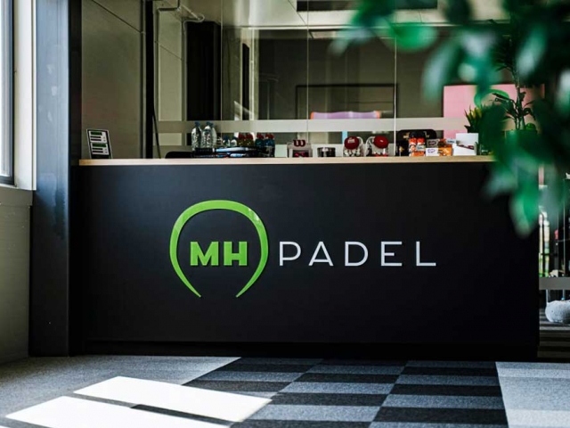 MH PADEL logo izgatavošana tenisa klubam