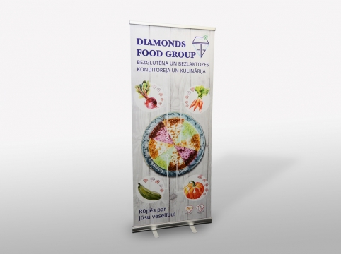 Diamonds food group roll-up banera dizains. 